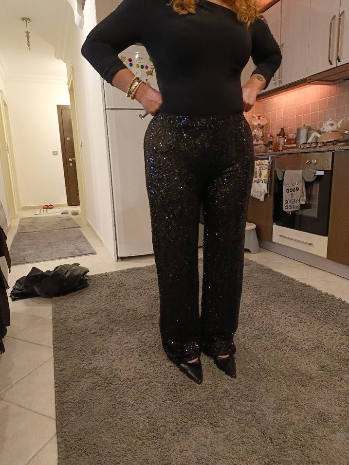 pul payet pantalon - Görsel 2