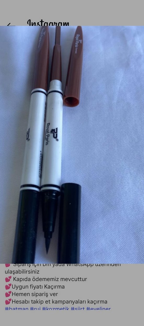 kahverengiyi kaş kalemi ve Siyah eyeliner - Görsel 3