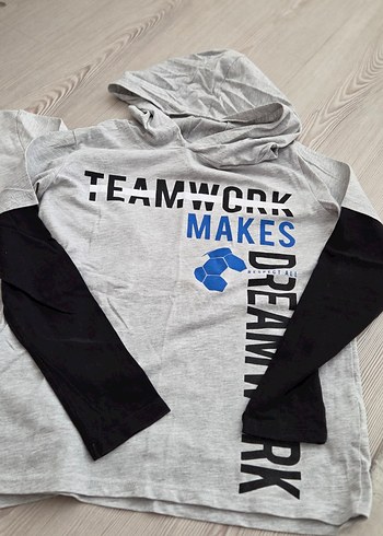 Gri Erkek Sweatshirt Uzun Kollu Baskılı - Görsel 2