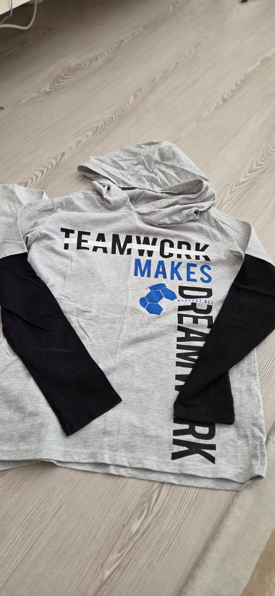 Gri Erkek Sweatshirt Uzun Kollu Baskılı - Görsel 2