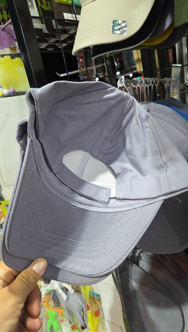 Erkek Kadın Gri Spor Şapka Velcro Ayarlı - Görsel 2