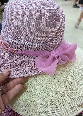 Dantel Detaylı Pembe Örgü Kadın Şapka - Görsel 3