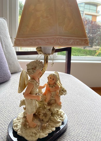 Zara Home Beyaz Melek Temalı Biblo Masa Lambası