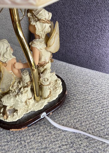 Beyaz Melek Temalı Biblo Masa Lambası - Görsel 4