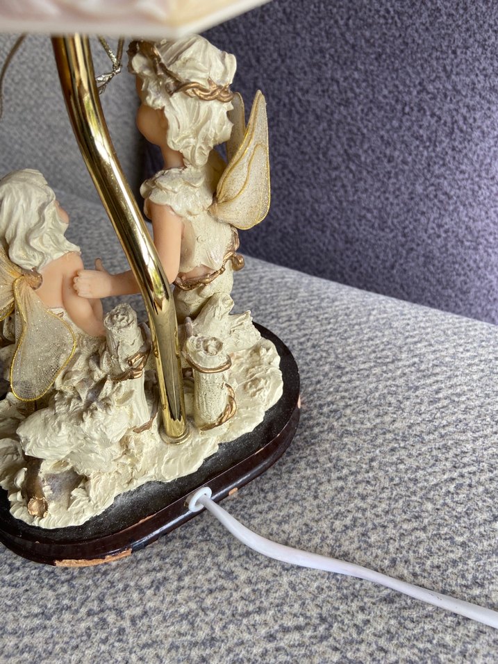 Beyaz Melek Temalı Biblo Masa Lambası - Görsel 4