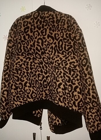 Diğer leopar desen ceket (zara girls knitwear) 