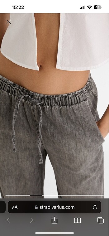 xs Beden Stradivarius Dökümlü Uzun Jean