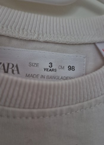 Kız Çocuk Beyaz Baskılı Uzun Kollu Tişört - Görsel 2