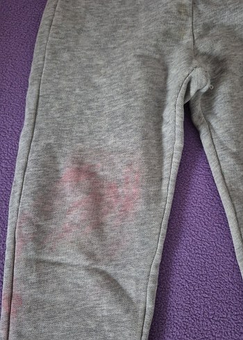 Kız Çocuk Gri Rahat Kesim Eşofman Altı - Görsel 2