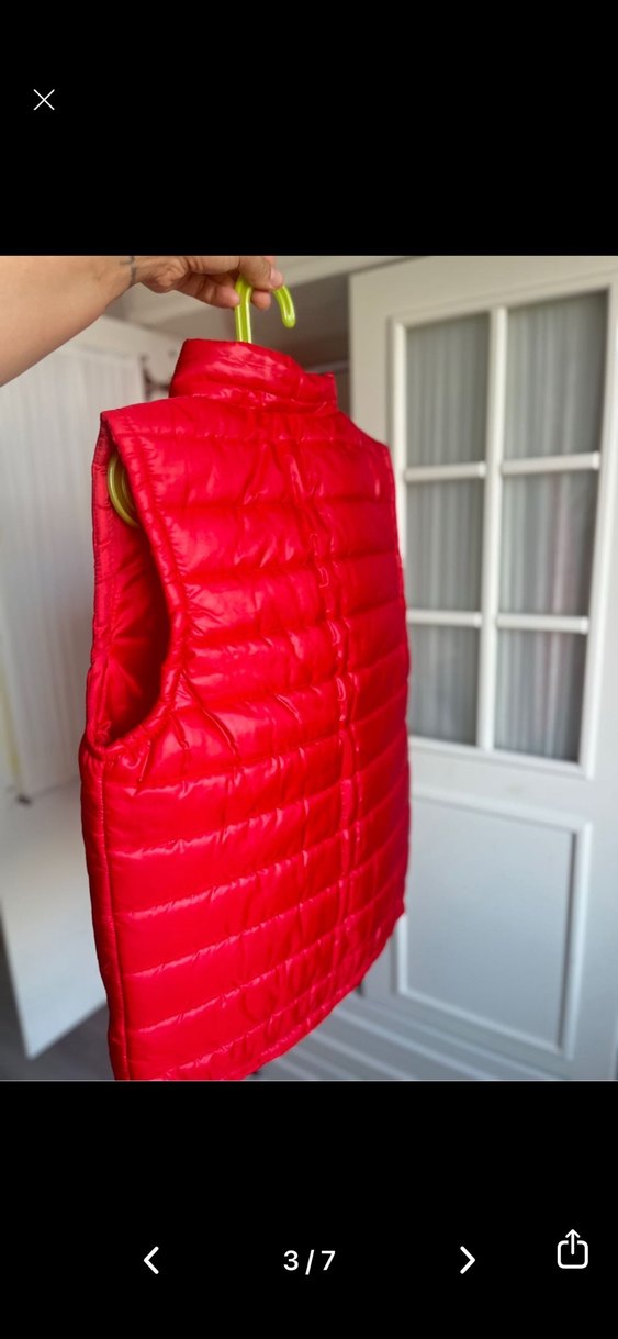 Kız Çocuk Kırmızı Kalın Yelek - Görsel 3