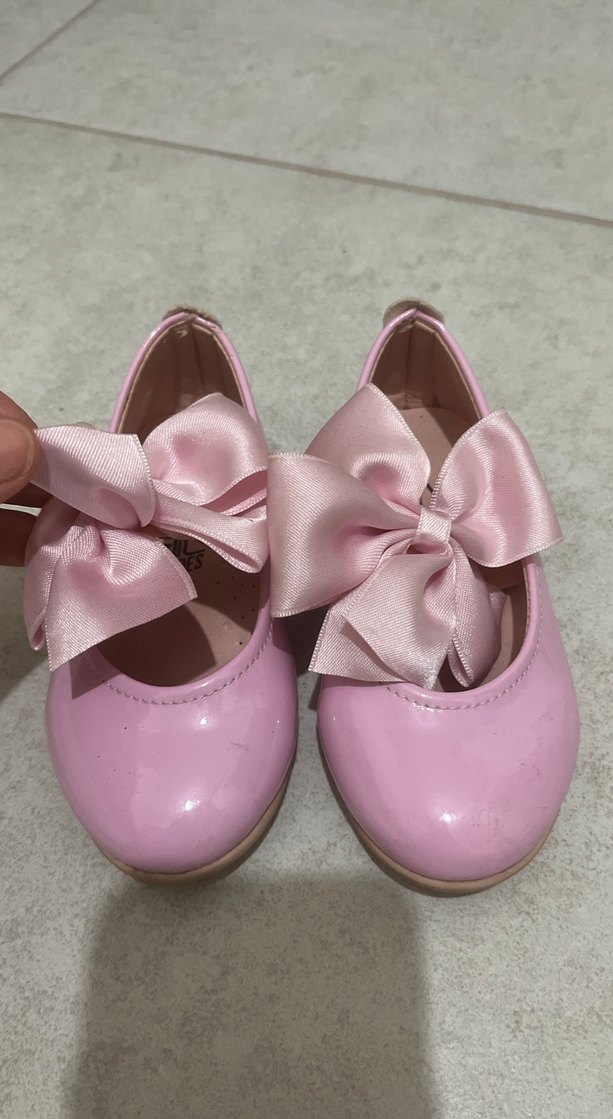 Pembe Fiyonk Detaylı Kız Babet - Görsel 2