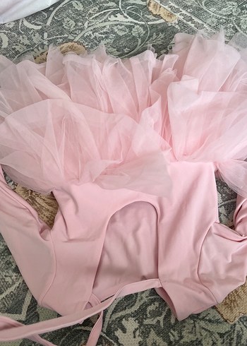 Kız Çocuk Pembe Fırfırlı uzun kollu Elbise - Görsel 4