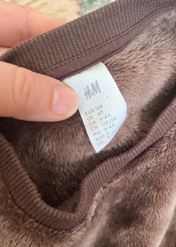 Kahverengi Erkek Peluş Sweatshirt - Görsel 3