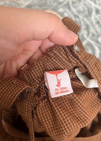 Kız Çocuk Nakışlı Kahverengi Bohem Elbise - Görsel 4