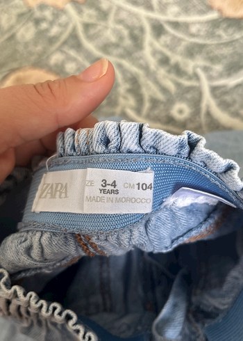 Düğmeli Bol Kesim Kız Kot Pantolon - Görsel 4