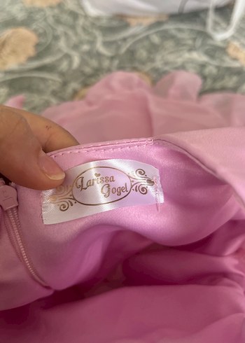 Kız Çocuk Pembe Fırfırlı Elbise özel dikimdir - Görsel 3