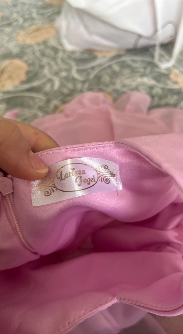 Kız Çocuk Pembe Fırfırlı Elbise özel dikimdir - Görsel 3