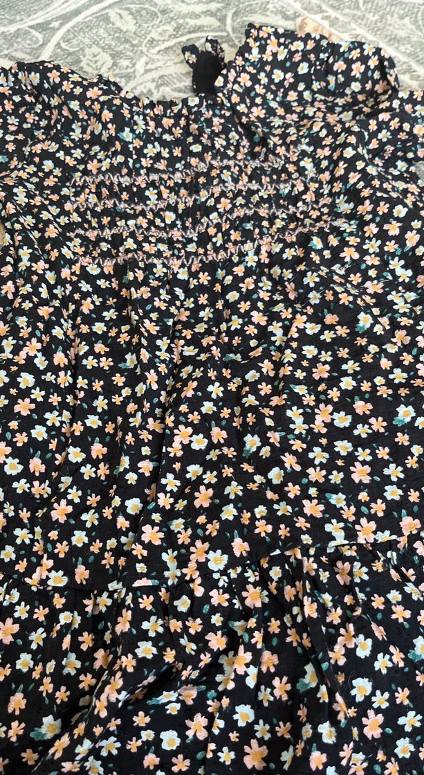 Çiçek Desenli Bohem Kız Elbisesi - Görsel 2