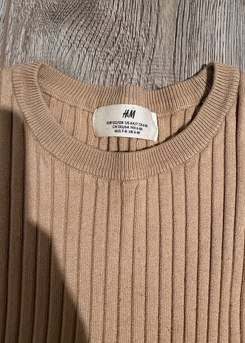 H&M Bej Triko Uzun Kollu Kazak - Görsel 3