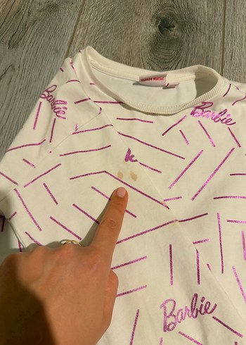 Pembe Barbie Baskılı Kız Sweatshirt - Görsel 5