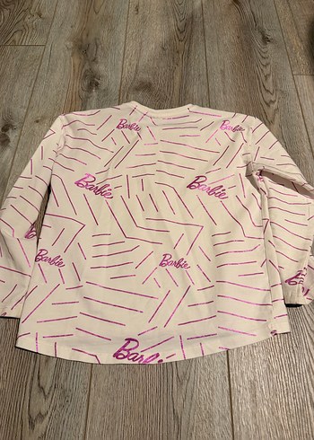 Pembe Barbie Baskılı Kız Sweatshirt - Görsel 6
