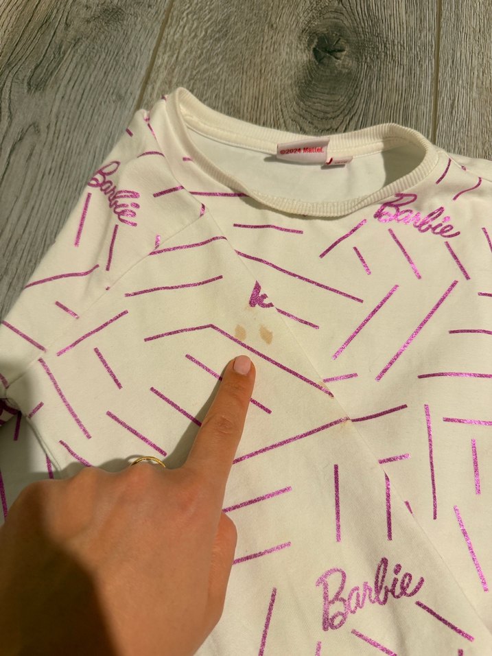 Pembe Barbie Baskılı Kız Sweatshirt - Görsel 5