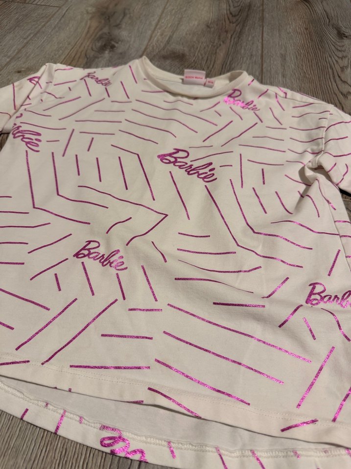 Pembe Barbie Baskılı Kız Sweatshirt - Görsel 2