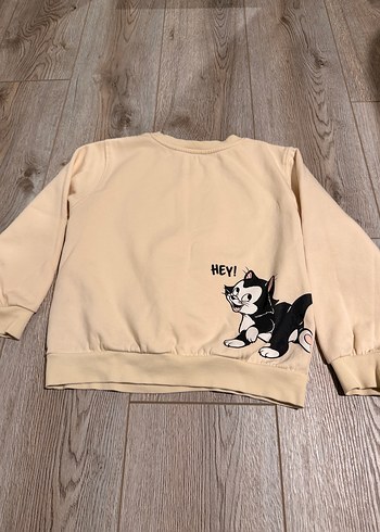 H&M Bej Minnie Baskılı Sweatshirt - Görsel 5