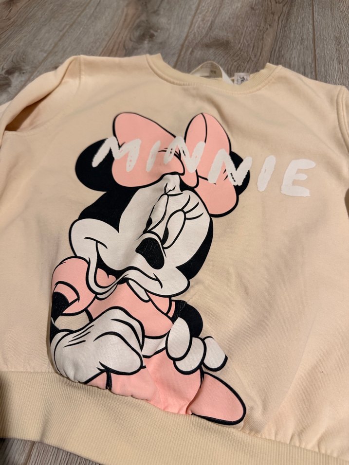 H&M Bej Minnie Baskılı Sweatshirt - Görsel 2