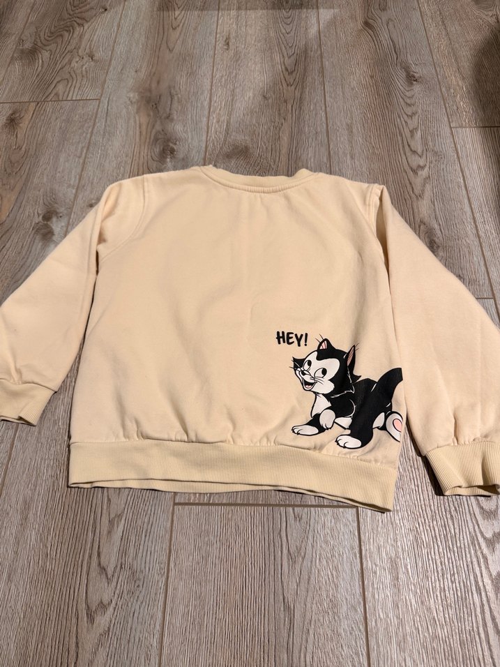 H&M Bej Minnie Baskılı Sweatshirt - Görsel 5