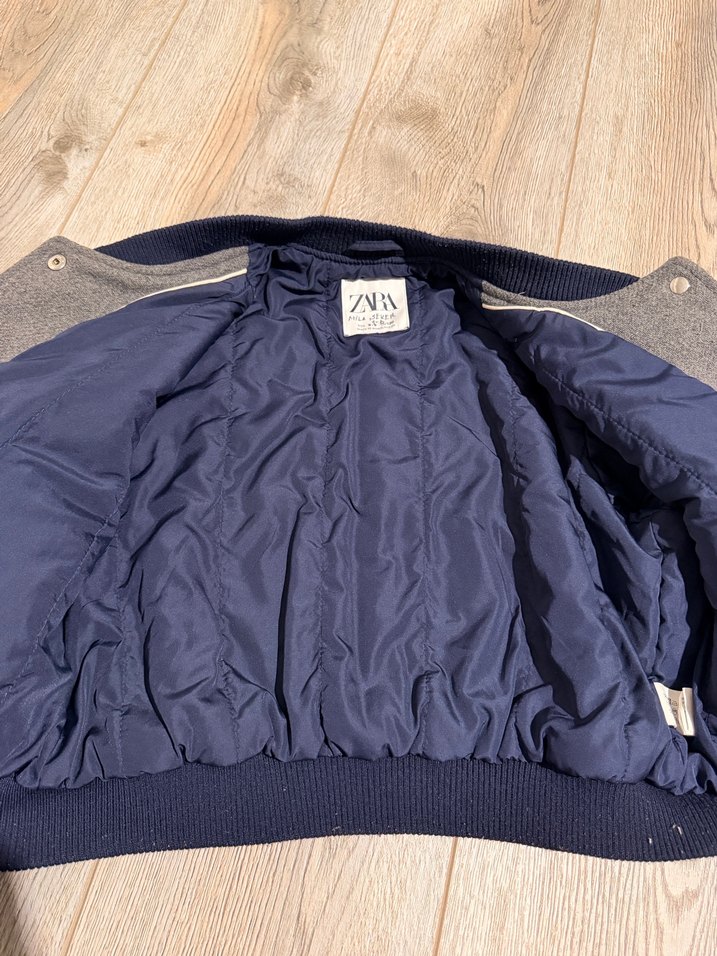 Düğmeli Gri Bomber Ceket - Görsel 4