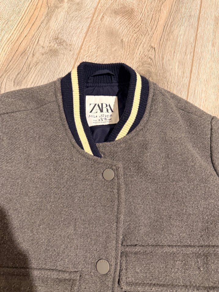 Düğmeli Gri Bomber Ceket - Görsel 3