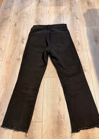 Zara Siyah Midi Boy Kadın Kot Pantolon - Görsel 5