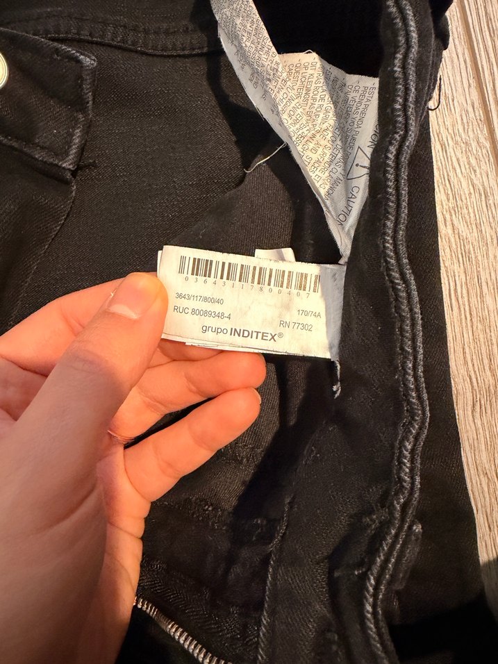 Zara Siyah Midi Boy Kadın Kot Pantolon - Görsel 4