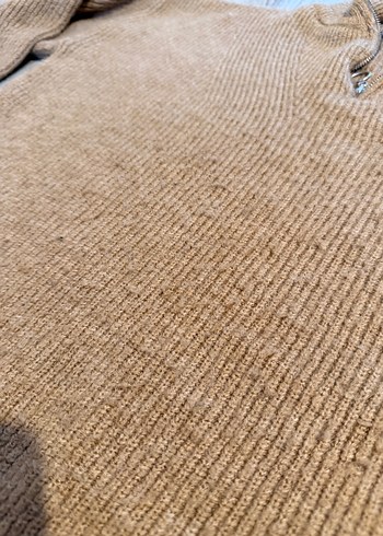 Kadın Kahverengi Yün Örgü Kazak - Görsel 3