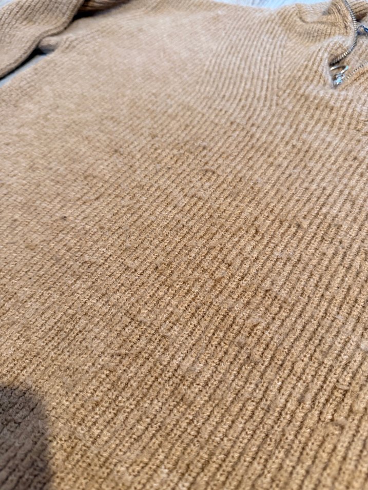 Kadın Kahverengi Yün Örgü Kazak - Görsel 3