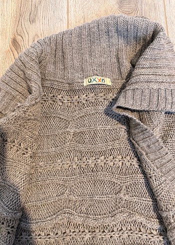 Oxxo Gri Kadın Triko Hırka - Görsel 3