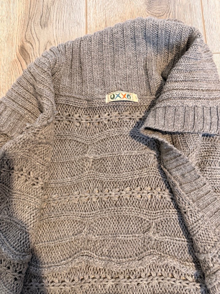 Oxxo Gri Kadın Triko Hırka - Görsel 3