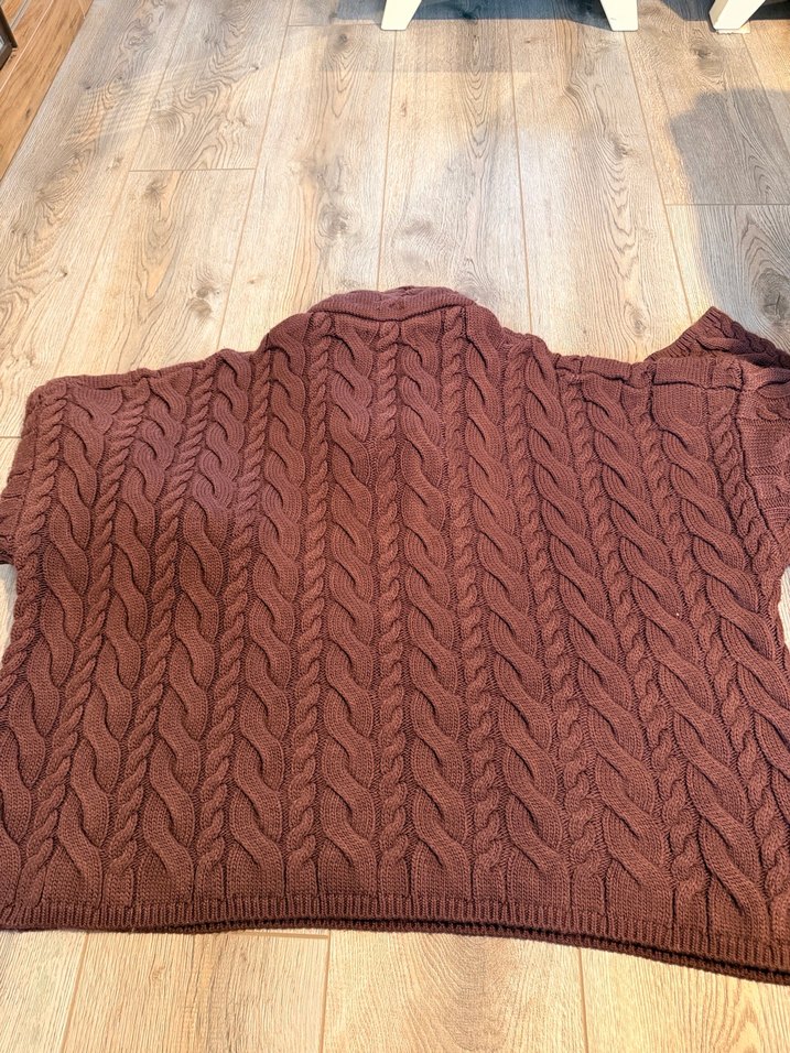 Bordo Yüksek Yakalı Örgü Kadın Kazak - Görsel 5