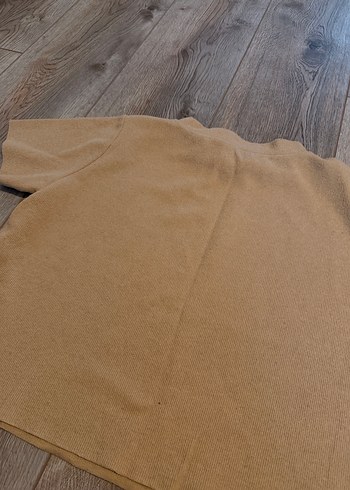 Koton Bej Kısa Kollu Triko Tişört - Görsel 5