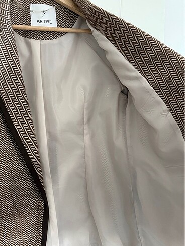 xl Beden kahverengi Renk Setre Blazer Ceket