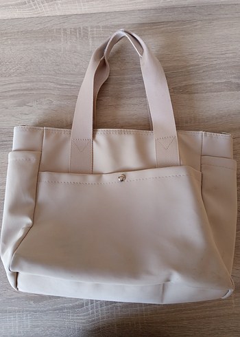 Bej Büyük Kadın Kol Çantası - Görsel 3