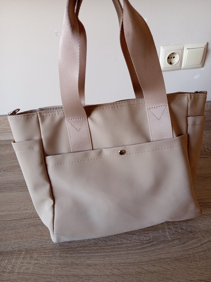 Bej Büyük Kadın Kol Çantası - Görsel 2