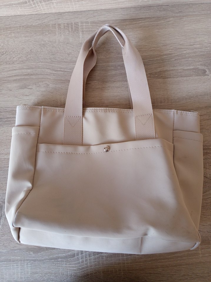 Bej Büyük Kadın Kol Çantası - Görsel 3