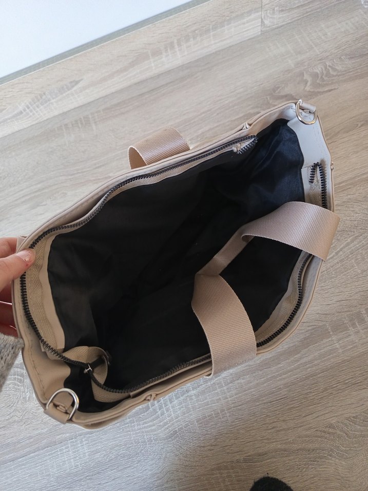 Bej Büyük Kadın Kol Çantası - Görsel 4