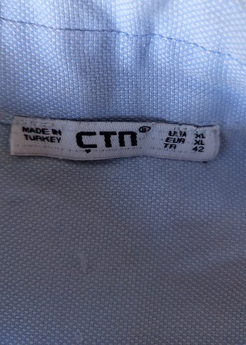 Mavi Keten Gömlek, Düğmeli, Salaş Kesim - Görsel 3