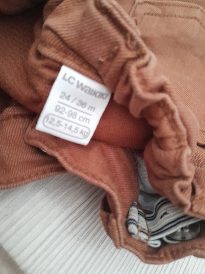 Erkek Çocuk Düğmeli Kahverengi Pantolon - Görsel 3