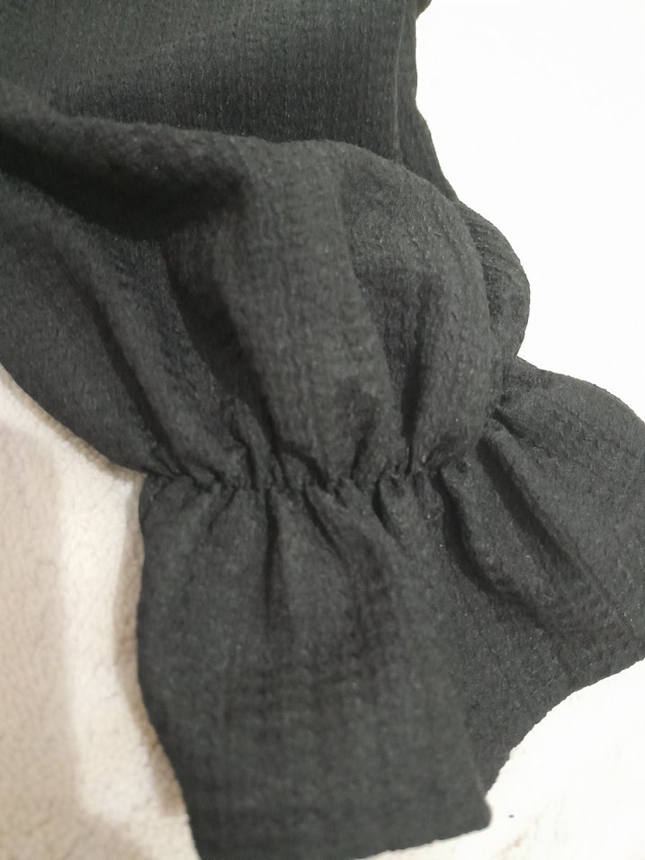 Siyah Salaş Uzun Kollu Elbise tunik - Görsel 4