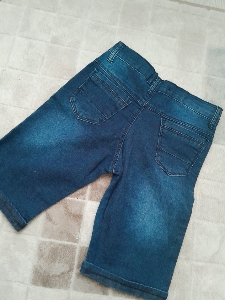 Sıfır, etiketsiz. Erkek Çocuk Baskılı Kot Şort - Görsel 2