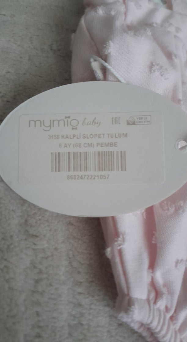 Pembe Nakışlı Fırfırlı Bebek Kız Tulumu - Görsel 3